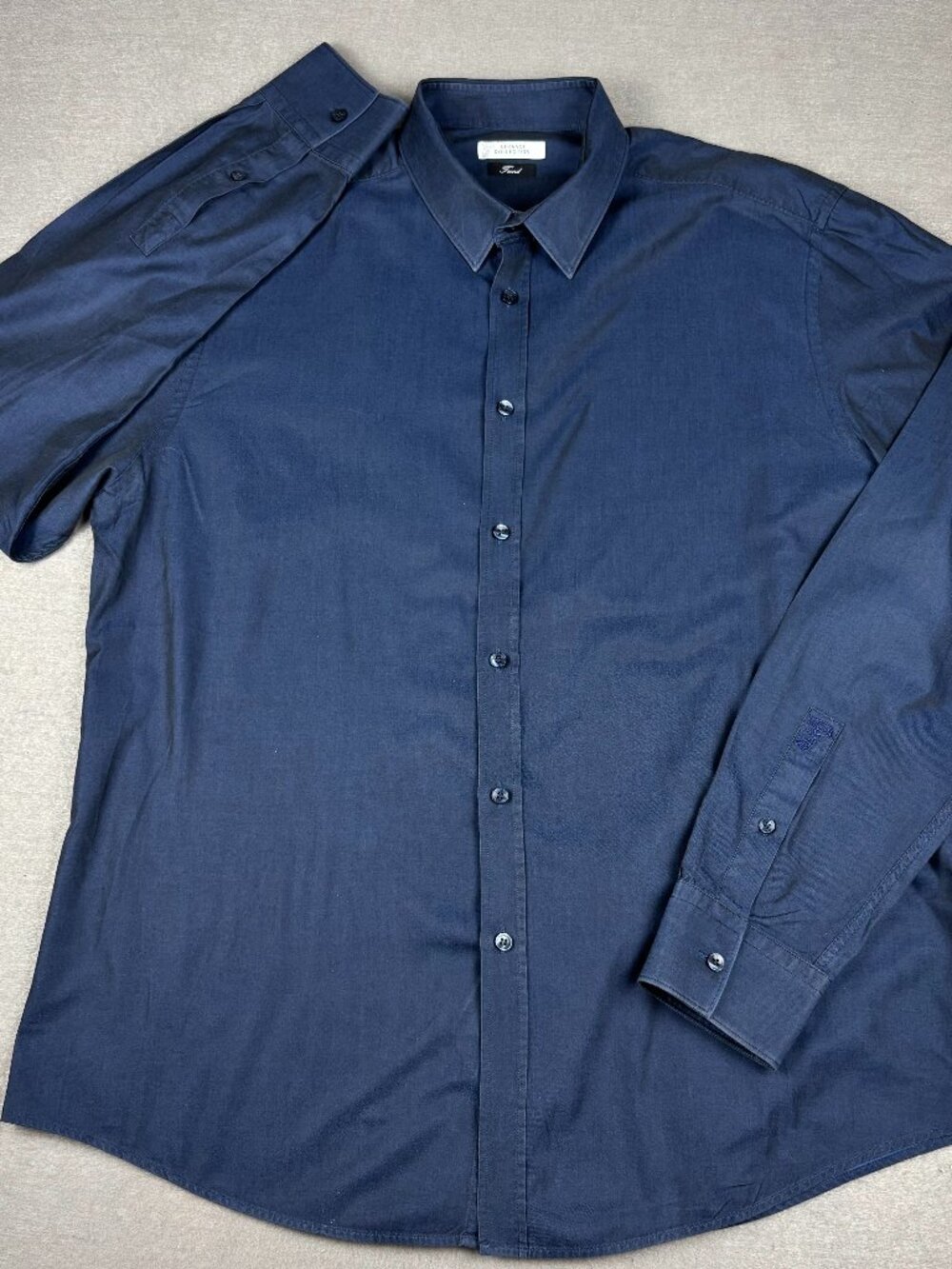 Versace Collection Trend Navy Medusa Shirt 45 XL V300013S